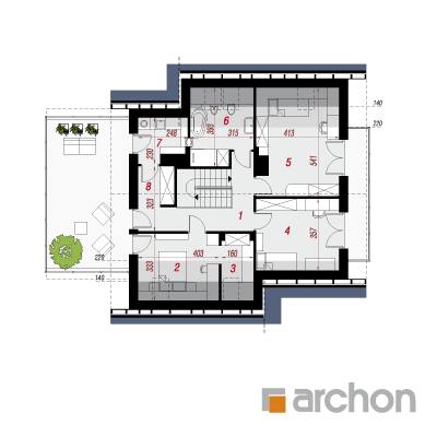  Maja Gloster'ites 2. korruse plaan