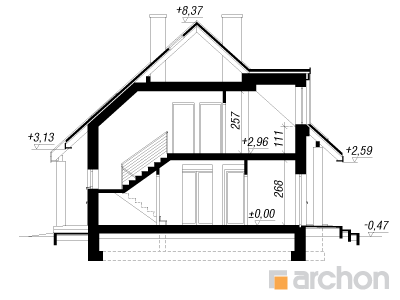 Maja kuld-nõelköites lõige