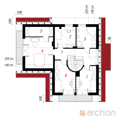  Maja mäekesel 3 2. korruse plaan