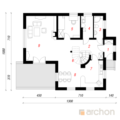  Maja mäekesel 4 1. korruse plaan