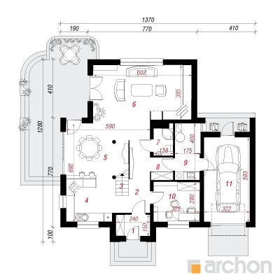  Maja mäekesel 5 1. korruse plaan