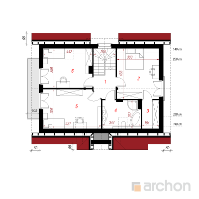  Maja hernestes 2. korruse plaan
