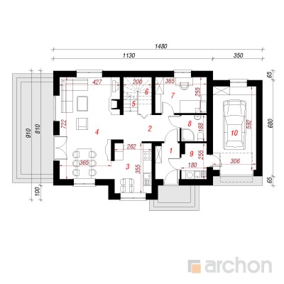 Maja hernestes 2 1. korruse plaan