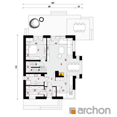  Maja juudapuulehikutes (P) 1. korruse plaan