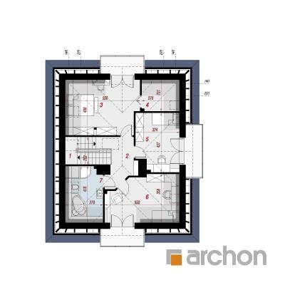  Maja juudapuulehikutes (P) 2. korruse plaan