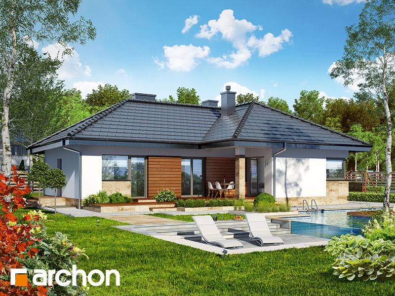 Maja pirnipuudes  (P) eestvaade