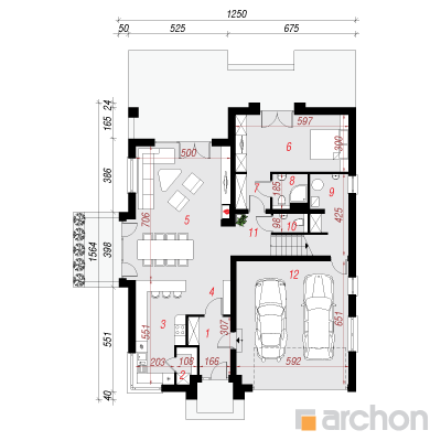  Maja puismailastes 2 1. korruse plaan