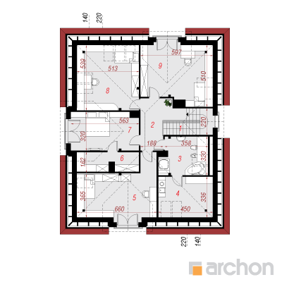  Maja puismailastes 2 2. korruse plaan