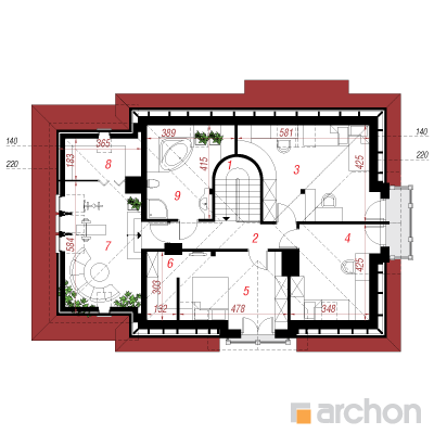  Maja hüatsintides 2. korruse plaan