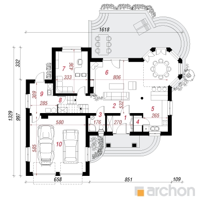  Maja hibiskides 1. korruse plaan