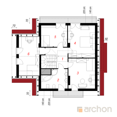  Maja hortensiates 2. korruse plaan