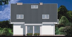 Maja hortensiates vaade