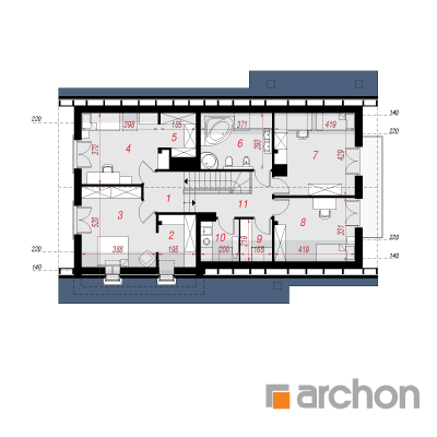  Maja Idared'ides (G2) 2. korruse plaan
