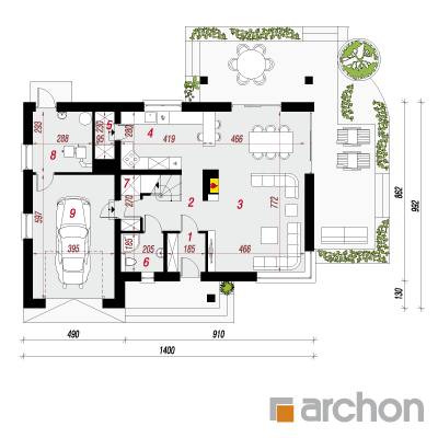  Maja Idared'ides 5 (A) 1. korruse plaan