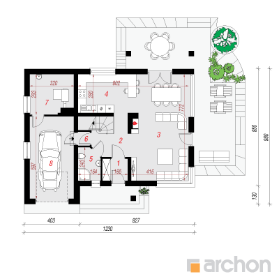  Maja Idared'ides 1. korruse plaan