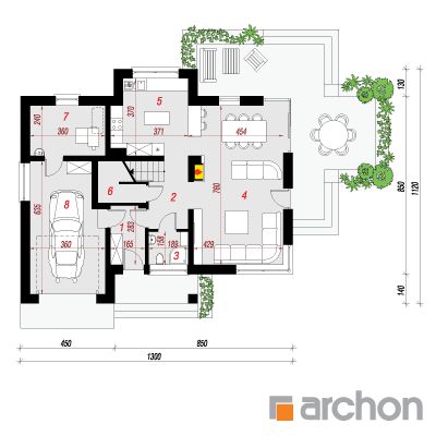  Villa Irma 1. korruse plaan