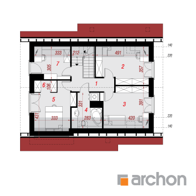  Maja õunapuudes 2. korruse plaan