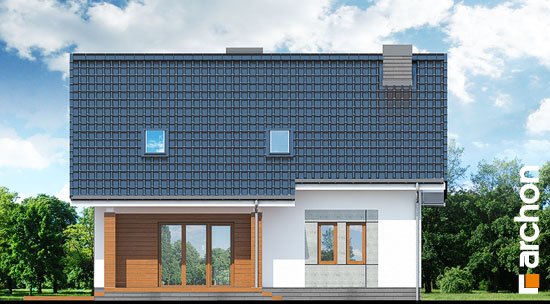 Maja õunapuudes vaade