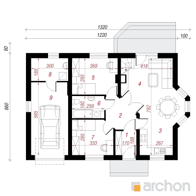  Maja marjades 2 (PD) 1. korruse plaan