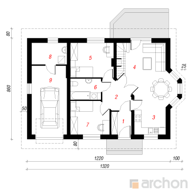  Maja marjades 2 1. korruse plaan