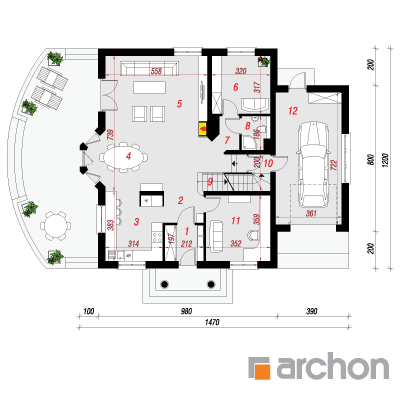  Maja jasmiinides (P) 1. korruse plaan