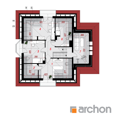  Maja jasmiinides (P) 2. korruse plaan