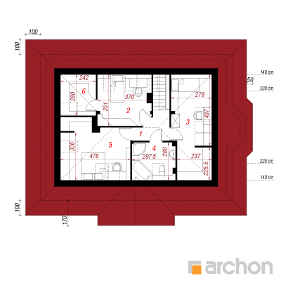  Maja punastes pihlakates 2 2. korruse plaan