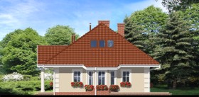 Maja punastes pihlakates 2 vaade