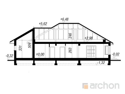 Maja punastes pihlakates (G) lõige
