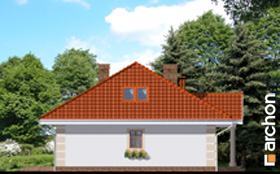 Maja punastes pihlakates (PD) vaade