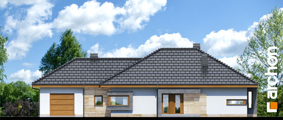 Maja punastes pihlakates (GN) vaade