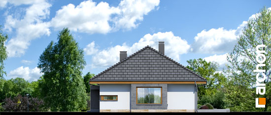 Maja punastes pihlakates (GN) vaade