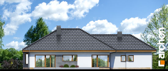 Maja punastes pihlakates (GN) vaade