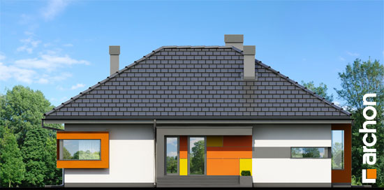 Maja punastes pihlakates (PN) vaade