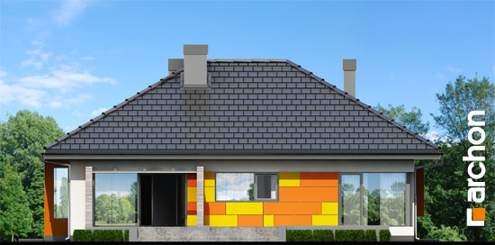 Maja punastes pihlakates (PN) vaade