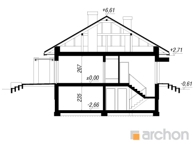 Maja punastes pihlakates (PN) lõige