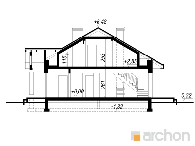 Maja punastes pihlakates (GPD) lõige