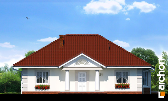 Maja punastes pihlakates vaade