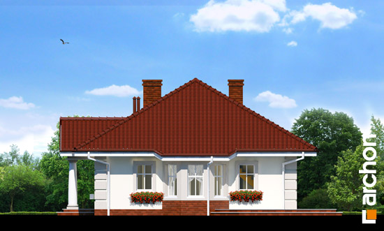 Maja punastes pihlakates vaade