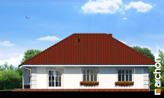 Maja punastes pihlakates vaade