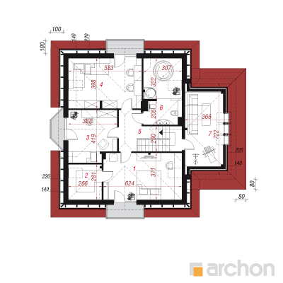  Maja jasmiinides 2. korruse plaan