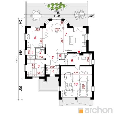 Maja härjasilmades 1. korruse plaan