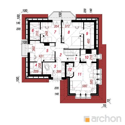  Maja härjasilmades 2. korruse plaan