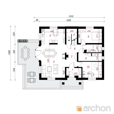  Maja siilikübarates 3 1. korruse plaan