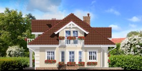 Maja siilkübarates vaade