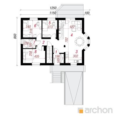  Maja murakates (PD) 1. korruse plaan