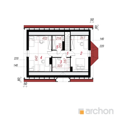  Maja murakates (PD) 2. korruse plaan