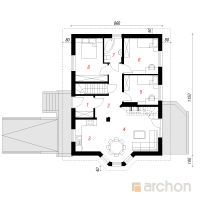  Maja murakates 1. korruse plaan