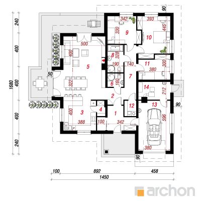  Maja Jonagoldides 1. korruse plaan