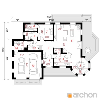  Maja palmliiliates 2 1. korruse plaan
